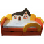 Детская кроватка Ribeka Домик Оранжевый (09K048) Кропивницкий