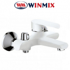 Смеситель для ванны короткий нос Winmix Колорадо белый (Chr-009) Днепр
