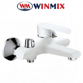 Смеситель для ванны короткий нос Winmix Колорадо белый (Chr-009)