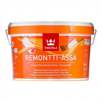 Краска Tikkurila Remontti-Assa для стен и потолков полуматовая 2,7
