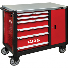 Шкаф-тележка для инструментов YATO 1000x1130x570 мм с 6 шухлядами (YT-09002)