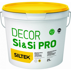 Штукатурка силикат силиконовая SILTEK SI&SI Decor Pro Камешковая 1,5 мм 25 кг Курінь