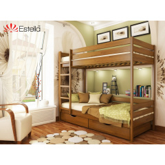 Двухъярусная кровать Estella Дует деревянная светлый орех-103 Николаев