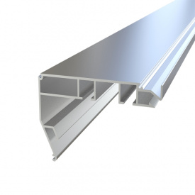 Профиль гардина двухполосная для натяжного потолка АЛЮПРО 2,5 м алюминиевый белый глянец ПАС-3227