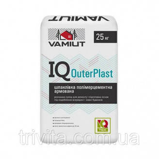 Шпаклевка IQ Outer Plast полимерцементная армирующая Vamiut 25 кг
