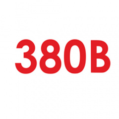 Знак-наклейка 380В (50х200 мм) Мелітополь