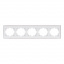 Рамка 5-ная горизонтальная белая с боковой вставкой хром Rain Lezard 703-0225-150 Полтава