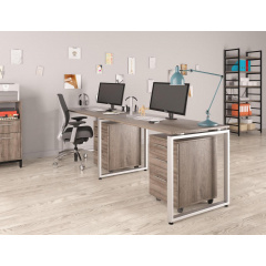 Двойной стол офисный Loft-design Q-135-2 дуб-палена Сумы