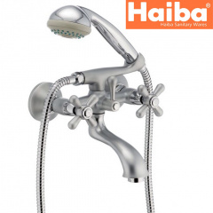 Смеситель для ванны короткий нос HAIBA DOMINOX SATIN Chr-142 Калуш