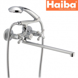 Змішувач для ванни довгий ніс HAIBA DOMINOX SATIN EURO Chr-140