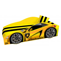 Кровать машинка Ламборгини машина серии Элит Ламборджини желтая Lamborghini с матрасом и бесплатной доставкой Ивано-Франковск