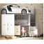 Кровать машина чердак машинка Гоночная Редбул RedBull с комодом-лестницей,со столом и шкафом Полтава