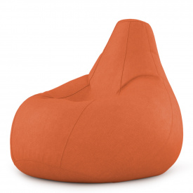 Кресло Мешок Груша Рогожка 150х100 Студия Комфорта размер Большой оранжевый