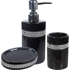 Набор аксессуаров для ванной комнаты Вrillare стакан дозатор мыльница S&T DP114741 Тернополь