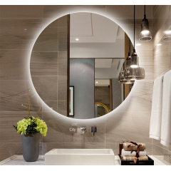 Зеркало Turister круглое 100см с боковой LED подсветкой без рамы (ZK100BR) Бушеве