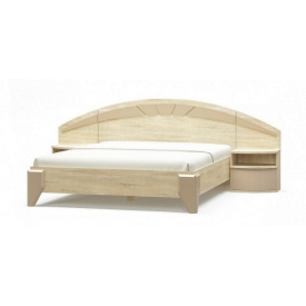 Кровать Мебель Сервис Аляска 160 каркас без ламелей Дуб самоа/Капучино