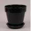 Горшок керамический Flora Наперсток глянец черный 0.6л. (SKL0379) Лубны