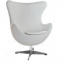 Кресло дизайнерское SDM Эгг (Egg) с наклонной спинкой Белый (hub_HvMK39065) Вінниця