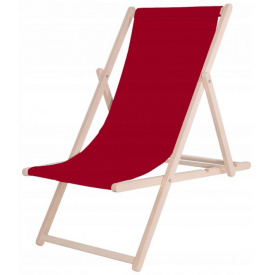 Шезлонг (крісло-лежак) дерев'яний для пляжу, тераси та саду Springos (DC0001 BURGUND)