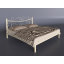 Двоспальне ліжко металеве Tenero Азалія 140х190 см металеве бежеве з кованним голов'ям Полтава