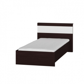 Односпальная кровать Эверест Соната-900 90х200 см венге темный + белый (EVR-2113)