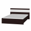 Кровать двуспальная Эверест Соната-1400 140х200 см венге темный + белый (EVR-2091) Київ