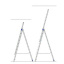 Алюминиевая трехсекционная лестница 3 х 8 ступеней (универсальная) Профи Николаев