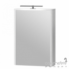 Зеркальный шкафчик с LED-подсветкой Ювента Livorno LvrMC-50 структурный белый Ровно