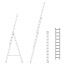 Алюминиевая трехсекционная лестница 3 х 6 ступеней (универсальная) Николаев