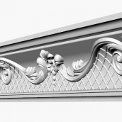 Потолочный плинтус GP-26 из полистирола декоративный багет 118х54 мм