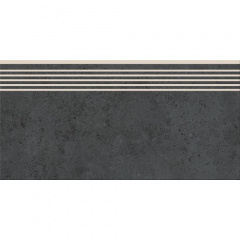 Керамогранитная плитка для ступеней Cersanit Highbrook Anthracite Steptread 29,8х59,8 см Чугуїв