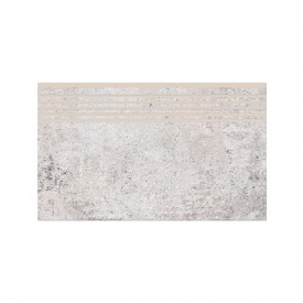 Керамогранитная плитка для ступеней Cersanit Lukas White Steptread 29,8х59,8 см