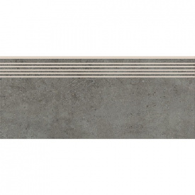 Керамогранитная плитка для ступеней Cersanit Highbrook Dark Grey Steptread 29,8х59,8 см