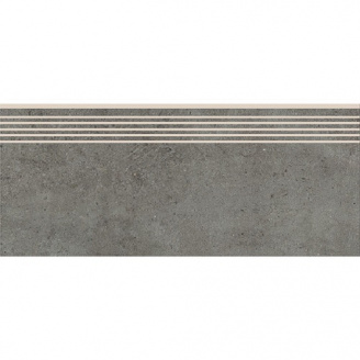 Керамогранитная плитка для ступеней Cersanit Highbrook Dark Grey Steptread 29,8х59,8 см