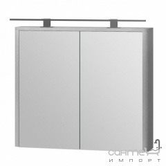 Зеркальный шкафчик с LED-подсветкой Ювента Livorno LvrMC-80 структурный серый Черновцы