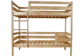 Двухъярусная кровать Babyson-3 детская 80x190 см деревянная лаковая