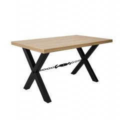 Кухонний стіл Тис Vitan 140х60 см дуб-античний на х-металевих ніжках Хмельницький