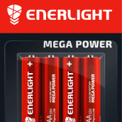 Батарейка АА ENERLIGHT Mega Power 4ш/блістер лужна