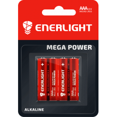 Батарейка ААА ENERLIGHT Mega Power 4шт/без блістер лужна Червоноград