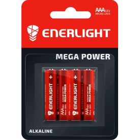 Батарейка ААА ENERLIGHT Mega Power 4шт/без блістер лужна