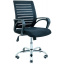 Офісне крісло Richman Флеш спинка-сітка чорна хром коліщатка для персоналу Тернопіль