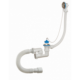 Сифон WATERSTAL для ванни А - 80089 регульований з переливом, гнучкою трубою