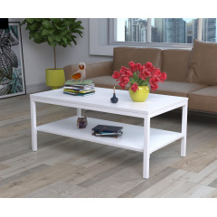 Журнальний столик Loft-Design L-1 прямокутний 900х500х400 мм білого кольору Ковель