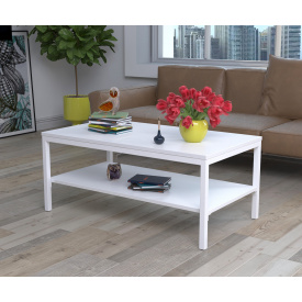 Журнальный столик Loft-Design L-1 прямоугольный 900х500х400 мм белого цвета