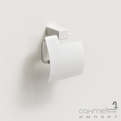 Держатель для туалетной бумаги с крышкой Liberta Flow White матовый белый Луцьк