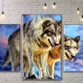 Модульная картина Волки ADJ0156 размер 150 х 180 см