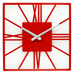 Настенные Часы Glozis New York 35х35 см Красный (B-025) Луцк