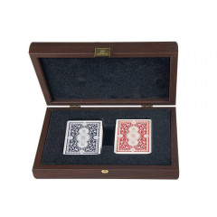 Набор покерных карт "Manopoulos" с пластиковым покрытием, в деревянном футляре 24х17см, 1 кг (CXL20) Мелитополь