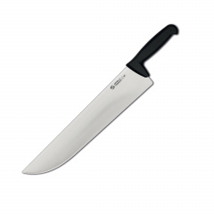 Нож слайсер мясника Sanelli Ambrogio Supra с широким лезвием 36 см Черный (77591) Івано-Франківськ