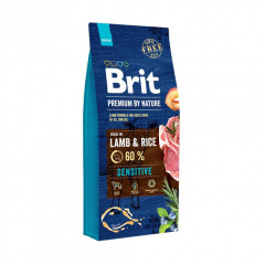Сухой корм для собак с чувствительным пищеварением Brit Premium Sensitive Lamb Rice 15 кг Хмельницький
